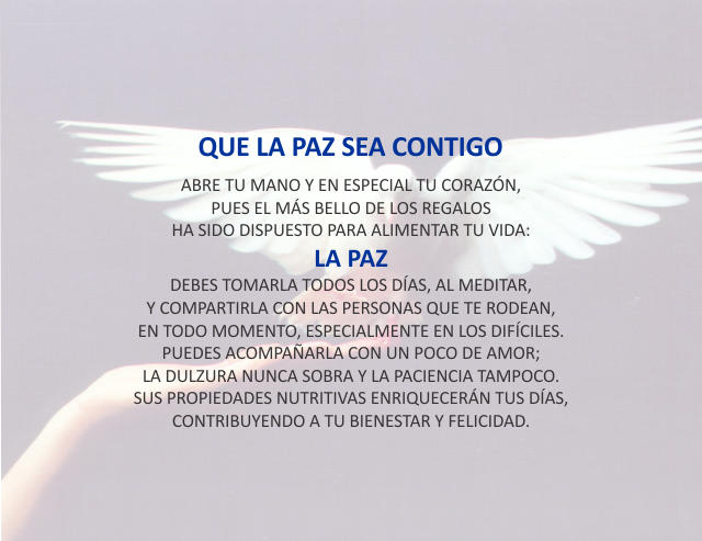 Que la paz sea contigo Diciembre 25 de 2011